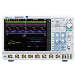 Setting a New Standard for High Definition 4 or 8 analog channels, 16-bit logic + optional additional 16-bit logic Bandwidth: 350 or 500 MHz Sample Rate: up to 2.5 GS/s Vertical resolution: 12 bit High resolution mode: up to 16 bit Measurement memory: up to 1 GigaPoints History waveforms: up to 200,000 triggers Simultaneous Multi-Channel Measurements: Up to 32 bit logic + 8 channels Up to 16 channels with two connected DLM5000HDs via DLMsync IEEE1588 Synchronous Support Highly-Responsive, Intuitive 12.1in Touchscreen with Traditional Oscilloscope Control Panel Superior Noise Immunity Logic and Serial Bus Analysis Additional Math Channels Extensive Voltage Ranges Compact, Light, Portable Key Specifications 12 to 16-Bit High Resolution Compared to traditional 8-bit oscilloscopes, the DLM5000HD measures 12-bit vertical resolution all the time. With its high definition, resolution improves up to 16-bits, providing 16x more detail than existing high-definition oscilloscopes. Its high-resolution mode enables detailed measurement of events such as ringing and overshoot with impressive accuracy. Multi-Channel Measurement Up to 16 Channels A single DLM5000HD measures up to eight channels simultaneously, while connecting two instruments extends synchronous measurement up to 16 channels to enable evaluations via a single test. Multi-Channel Measurement Up to 16 Channels | DLM5000HD Mixed Signal Oscilloscope | Yokogawa Test&Measurement Wide Bandwidth Measurement Momentary phenomena such as overshoot at the rise of a high-speed inverter cannot be verified with low bandwidth oscilloscopes. The DLM5000HD combines a wide bandwidth of up to 500 MHz with a sample rate up to 2.5 GS/s. Up to 2.5 GS/s, Up to 1 G Points Memory The DLM5000HD has a memory capacity up to 500 M points in single mode and 125 M points in repeat mode for waveform capture that allows you to observe waveforms with very few omissions when all channels are used. Maximum Record Lengths (Points) Maximum Record Lengths (Points) | DLM5000HD Mixed Signal Oscilloscope | Yokogawa Test&Measurement *1: At odd-numbered channels *2: DLM5000HD only Large Selection of Triggers The DLM5000HD’s extensive triggers can trigger on feature points to extract waveforms of interest and store them in the history memory. Display a list of history waveforms to see intervals between triggers or line up several waveforms to identify trends around feature points to determine how often or under what conditions a characteristic waveform occurs. Stable and Reliable Purpose-Built System Stable and Reliable Purpose-Built System | DLM5000HD Mixed Signal Oscilloscope | Yokogawa Test&Measurement 12.1in Intuitive, Highly-Responsive Touchscreen The large 12.1in intuitive and highly-responsive touchscreen is useful for observing analog signals in detail and displaying information for debugging like parameters, zoom, XY display, and FFT analysis results. Compact, Light Weight, and Portable Despite boasting a large screen with multichannel inputs, the DLM5000HD has a portable, thin, and lightweight design. Quick Startup The DLM5000HD starts up from OFF to waveform display in twelve seconds for a quicker start on projects. Link with a PC It is often more effective and efficient to perform analysis using a PC because of its high CPU processing power. This can be accomplished with the DLM5000HD through integration with the IS8000 Integrated Test and Measurement Software Platform for multiple waveform and power measurement results and powerful analysis capabilities.